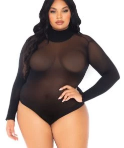 Leg Avenue All Mine Long Sleeved Opaque Bodysuit
