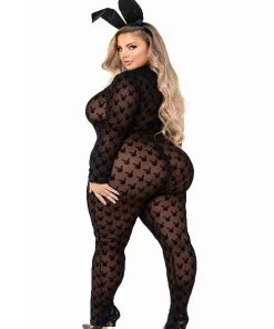 Roma 2pc Sheer Playboy Bunny Bodysuit Playboy Collections