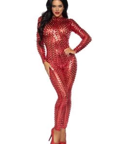 Leg Avenue Laser Cut Metallic Catsuit.