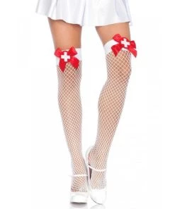 Leg Avenue Halloween And Holiday Hosiery Industrial Net Thigh Highs