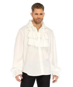 Leg Avenue Mens Ruffle Front Costume Shirt Pirates