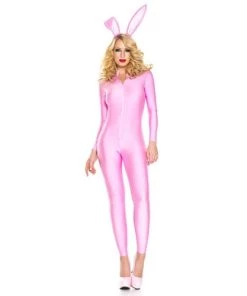 Music Legs Pink Bunny Womens Costume