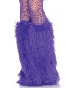 Leg Avenue Legging Footless Tights And More Cleo Furry Purple Leg Warmers