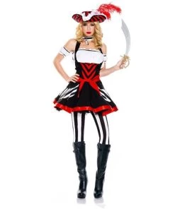 Music Legs Sexy Sea Rover Costume Ladies Pirates