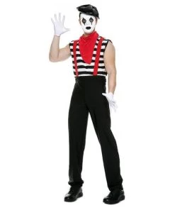 Music Legs Circus Men's Silent Mime Costume