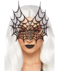 Leg Avenue Face Mask Glitter Die-cut Web Masquerade Mask
