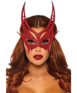 Leg Avenue Glitter Die Cut Devil Masquerade Mask Face Mask