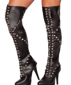 Roma Spike Studded Leggings Socks And Anklets