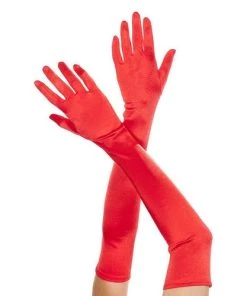 Music Legs Extra Long Satin Gloves Gloves & Arm Warmers