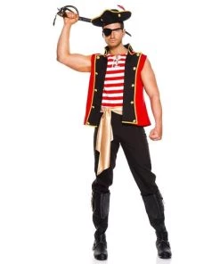 Music Legs Men's Plunderous Pirate Costume Pirates