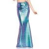 Leg Avenue Teal Iridescent Scale Mermaid Maxi Skirt