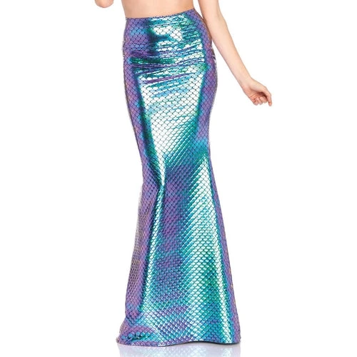 Leg Avenue Teal Iridescent Scale Mermaid Maxi Skirt 3 Leg Avenue Teal Iridescent Scale Mermaid Maxi Skirt