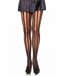 Leg Avenue Beck Vertical Striped Tights