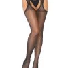 Leg Avenue Shira Sheer Scalloped Suspender Hose