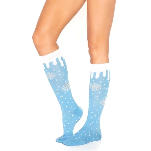 Leg Avenue Halloween And Holiday Hosiery Snowflake Knee High Socks 3 Leg Avenue Halloween And Holiday Hosiery Snowflake Knee High Socks