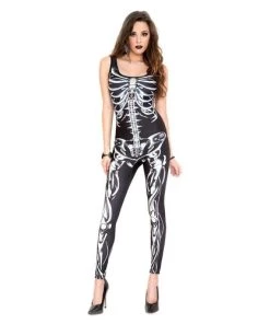 Music Legs Skeleton Bodysuit Costume Spooky